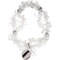 Earth&#x27;s Jewels Semi-Precious Natural Crystal Quartz Clear 2-Strand Bracelet, Circle Charm